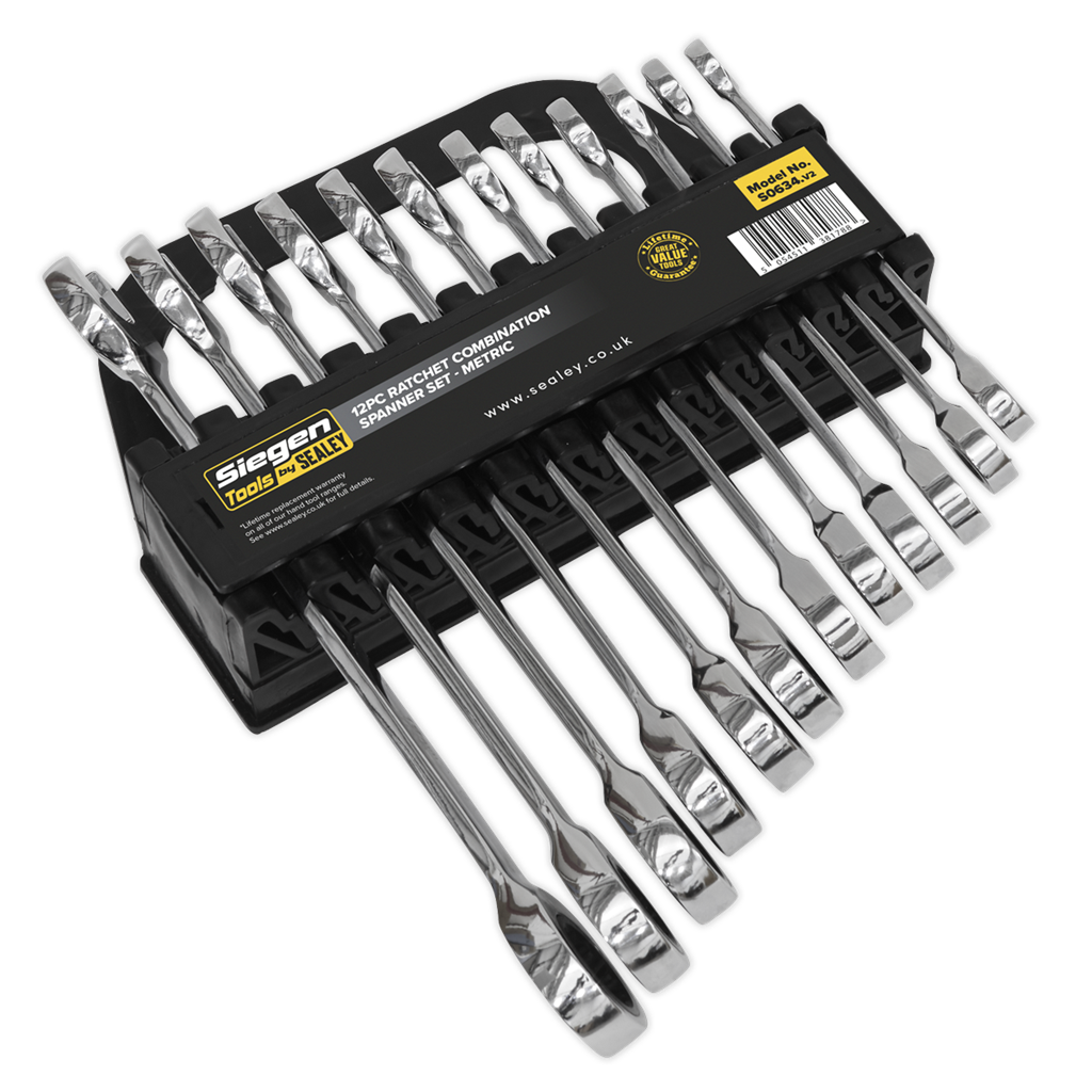 Ratchet Combination Spanner Set 12pc Metric