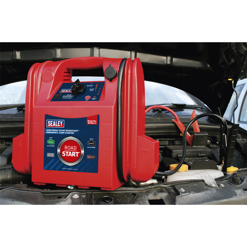 RoadStart&#174; Emergency Jump Starter 12/24V 3200/1600 Peak Amps