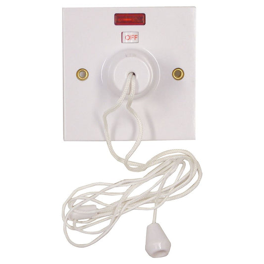 Ceiling Pull Switch with Neon 45A