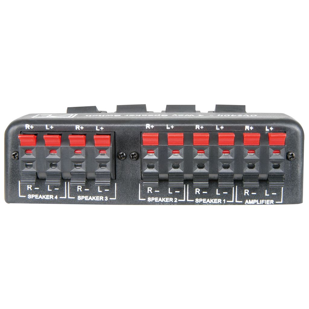 4 Way Loudspeaker Selector - 4-Way - black version - AD-SPK42