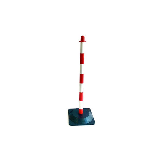 Barrier Chain Post with Rubber Base - R/W