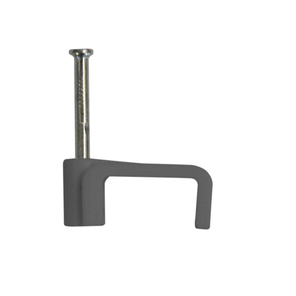 Flat Grey Cable Clips