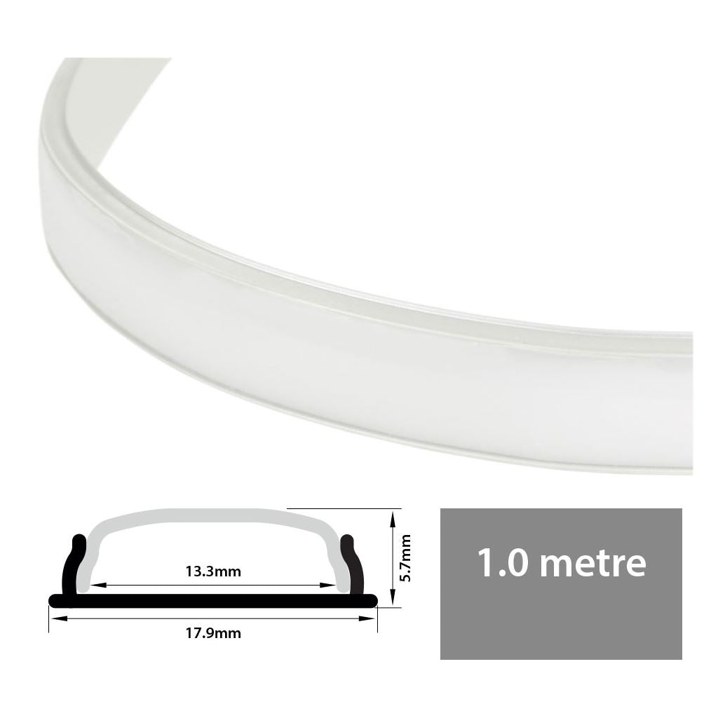 Bendable LED Tape Profile - Aluminium >100mm&#216; 1m - AB1-1806