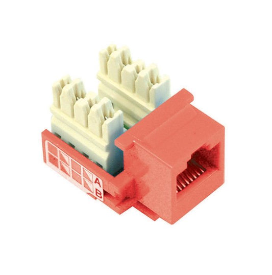 Red RJ45 Keystone Jack