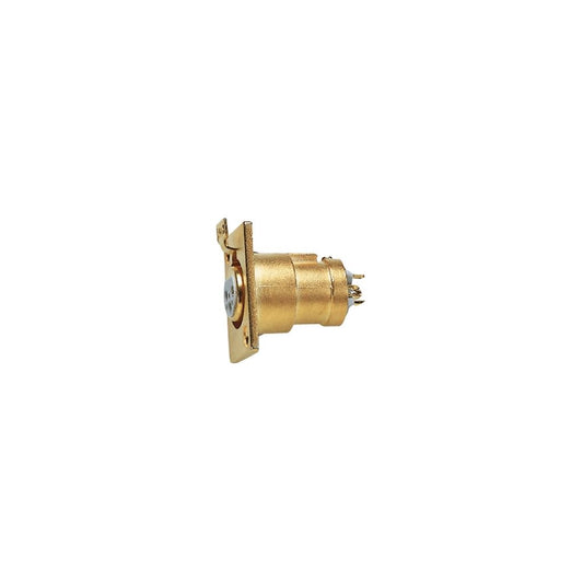 3 Pin XLR Female Chassis Socket with Gold Plated Contacts and Solder Terminals