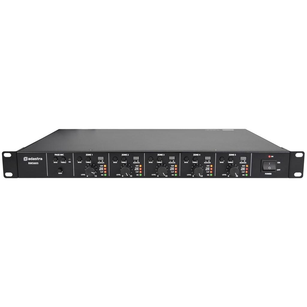 RMS-series Multi Zone 100V Amplifiers - RMS605 5 x 60W